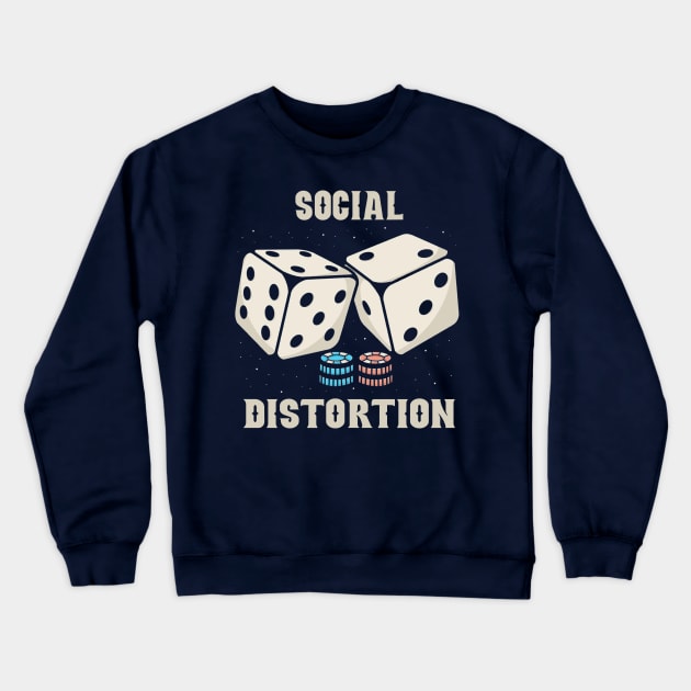 social Distortion Dice Crewneck Sweatshirt by Hsamal Gibran